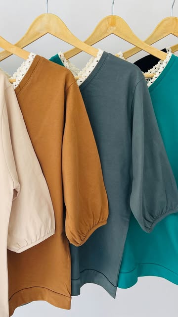 شومیز یقه کنفی سایز فری ۳۶الی ۴۶